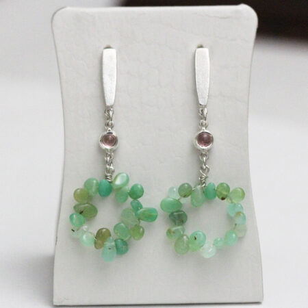 Turmaliini-krysopraasi-korvakorut